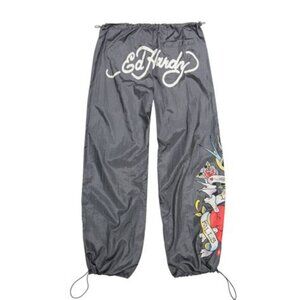 Ed Hardy "Love Kills Slowly" Nylon Parachute Pants